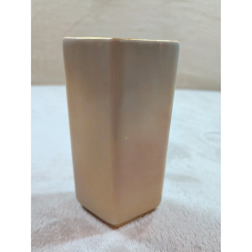 Vintage Weisley China Hand Painted Floral Bud Vase Gold Rim Signed Shantz 4.5